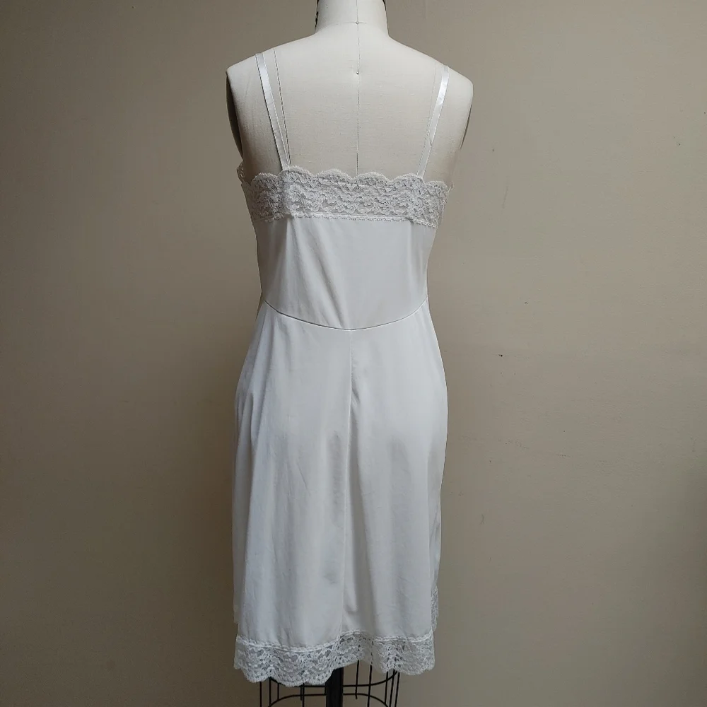 VTG Vassarette White Full Slip 36 - Picture 4 of 10